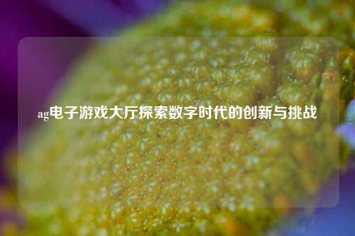 ag电子游戏大厅探索数字时代的创新与挑战