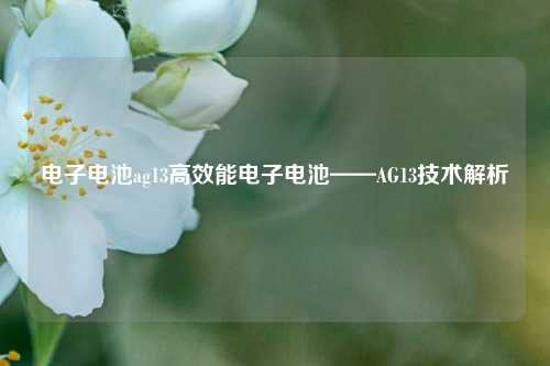 电子电池ag13高效能电子电池——AG13技术解析