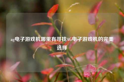 ag电子游戏机哪里有寻找AG电子游戏机的完美选择