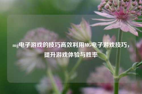mg电子游戏的技巧高效利用MG电子游戏技巧，提升游戏体验与胜率