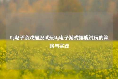 Mg电子游戏摆脱试玩Mg电子游戏摆脱试玩的策略与实践