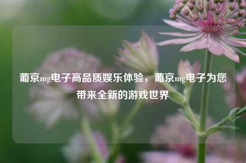 葡京mg电子高品质娱乐体验，葡京mg电子为您带来全新的游戏世界
