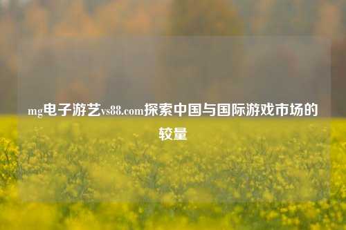 mg电子游艺vs88.com探索中国与国际游戏市场的较量