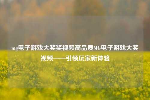 mg电子游戏大奖奖视频高品质MG电子游戏大奖视频——引领玩家新体验