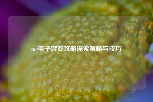 mg电子游戏攻略探索策略与技巧