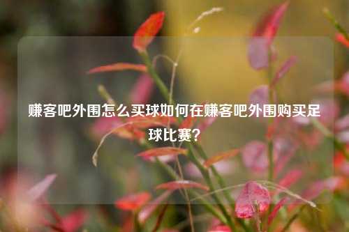 赚客吧外围怎么买球如何在赚客吧外围购买足球比赛？
