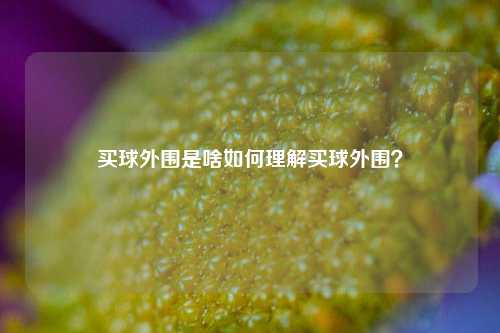 买球外围是啥如何理解买球外围？