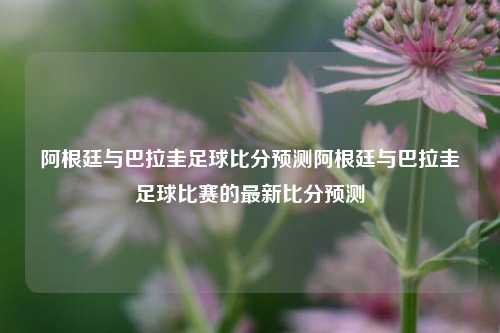 阿根廷与巴拉圭足球比分预测阿根廷与巴拉圭足球比赛的最新比分预测