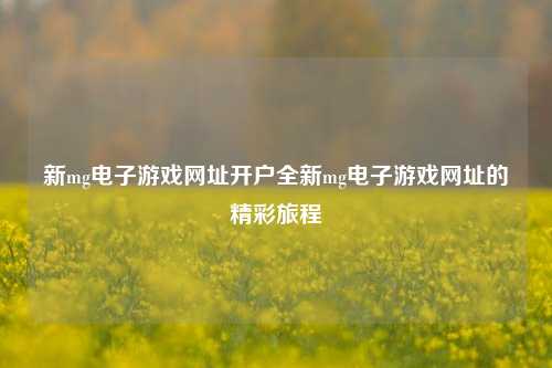 新mg电子游戏网址开户全新mg电子游戏网址的精彩旅程
