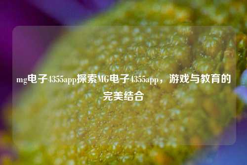 mg电子4355app探索MG电子4355app，游戏与教育的完美结合