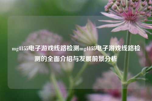 mg4155电子游戏线路检测mg4155电子游戏线路检测的全面介绍与发展前景分析