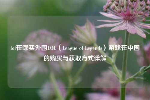 lol在哪买外围LOL（League of Legends）游戏在中国的购买与获取方式详解