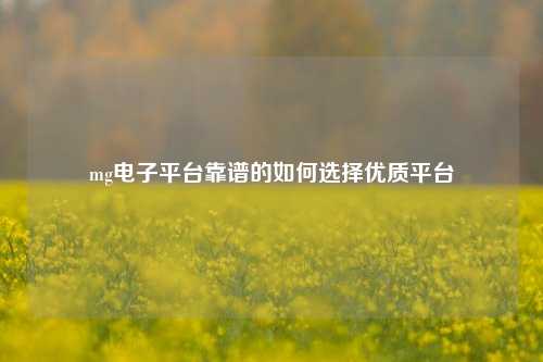 mg电子平台靠谱的如何选择优质平台