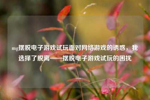 mg摆脱电子游戏试玩面对网络游戏的诱惑，我选择了脱离——摆脱电子游戏试玩的困扰