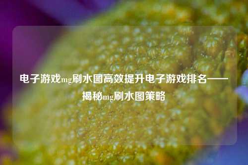 电子游戏mg刷水图高效提升电子游戏排名——揭秘mg刷水图策略