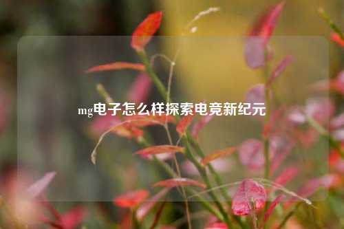 mg电子怎么样探索电竞新纪元