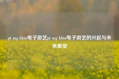 pt mg bbin电子游艺pt mg bbin电子游艺的兴起与未来展望