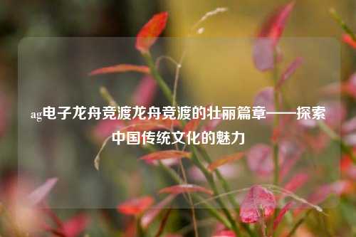 ag电子龙舟竞渡龙舟竞渡的壮丽篇章——探索中国传统文化的魅力