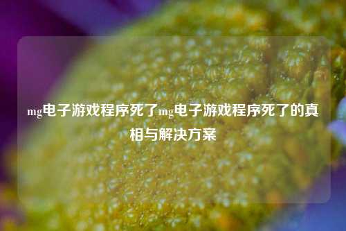 mg电子游戏程序死了mg电子游戏程序死了的真相与解决方案