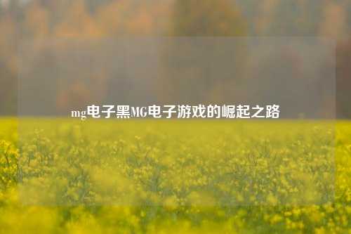 mg电子黑MG电子游戏的崛起之路