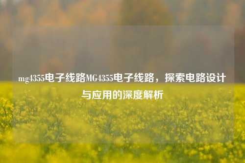 mg4355电子线路MG4355电子线路，探索电路设计与应用的深度解析