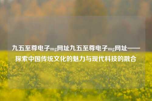 九五至尊电子mg网址九五至尊电子mg网址——探索中国传统文化的魅力与现代科技的融合