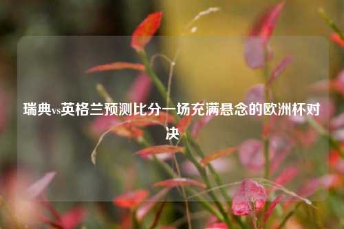 瑞典vs英格兰预测比分一场充满悬念的欧洲杯对决